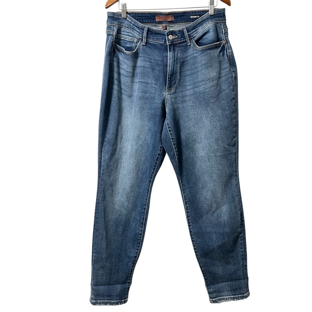 Judy Blue Boyfriend Fit High Rise Classic Blue Denim Jeans Size 14